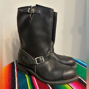 Carolina Men's Domestic 12" Engineer/Biker Steel Toe Boot 115, Size: 11W Leather